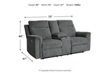 Barnsana Gravel Power Reclining Sofa, Loveseat and Recliner by Ashley at Eve Furniture