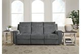 Barnsana Gravel Power Reclining Sofa, Loveseat and Recliner by Ashley at Eve Furniture