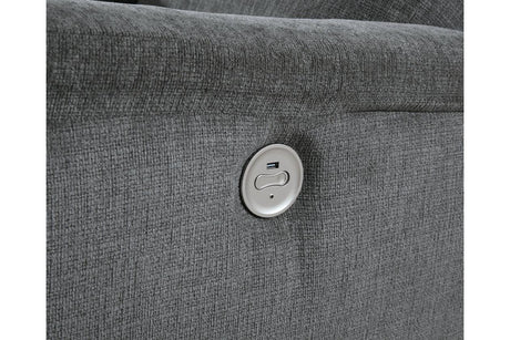 Barnsana Gravel Power Reclining Sofa, Loveseat and Recliner by Ashley at Eve Furniture