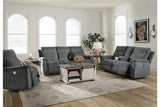 Barnsana Gravel Power Reclining Sofa, Loveseat and Recliner by Ashley at Eve Furniture
