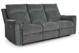 Barnsana Gravel Power Reclining Sofa, Loveseat and Recliner by Ashley at Eve Furniture