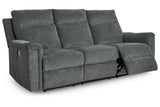Barnsana Gravel Power Reclining Sofa, Loveseat and Recliner by Ashley at Eve Furniture