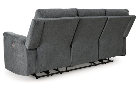 Barnsana Gravel Power Reclining Sofa, Loveseat and Recliner by Ashley at Eve Furniture