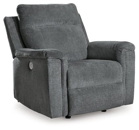 Barnsana Gravel Power Recliner by Ashley at Eve Furniture