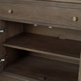 Baron Dark Brown Solid Wood w/ Antique Knobs 2-Door Accent Cabinet by Mercana at Eve Furniture