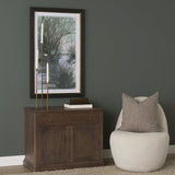 Baron Dark Brown Solid Wood w/ Antique Knobs 2-Door Accent Cabinet by Mercana at Eve Furniture