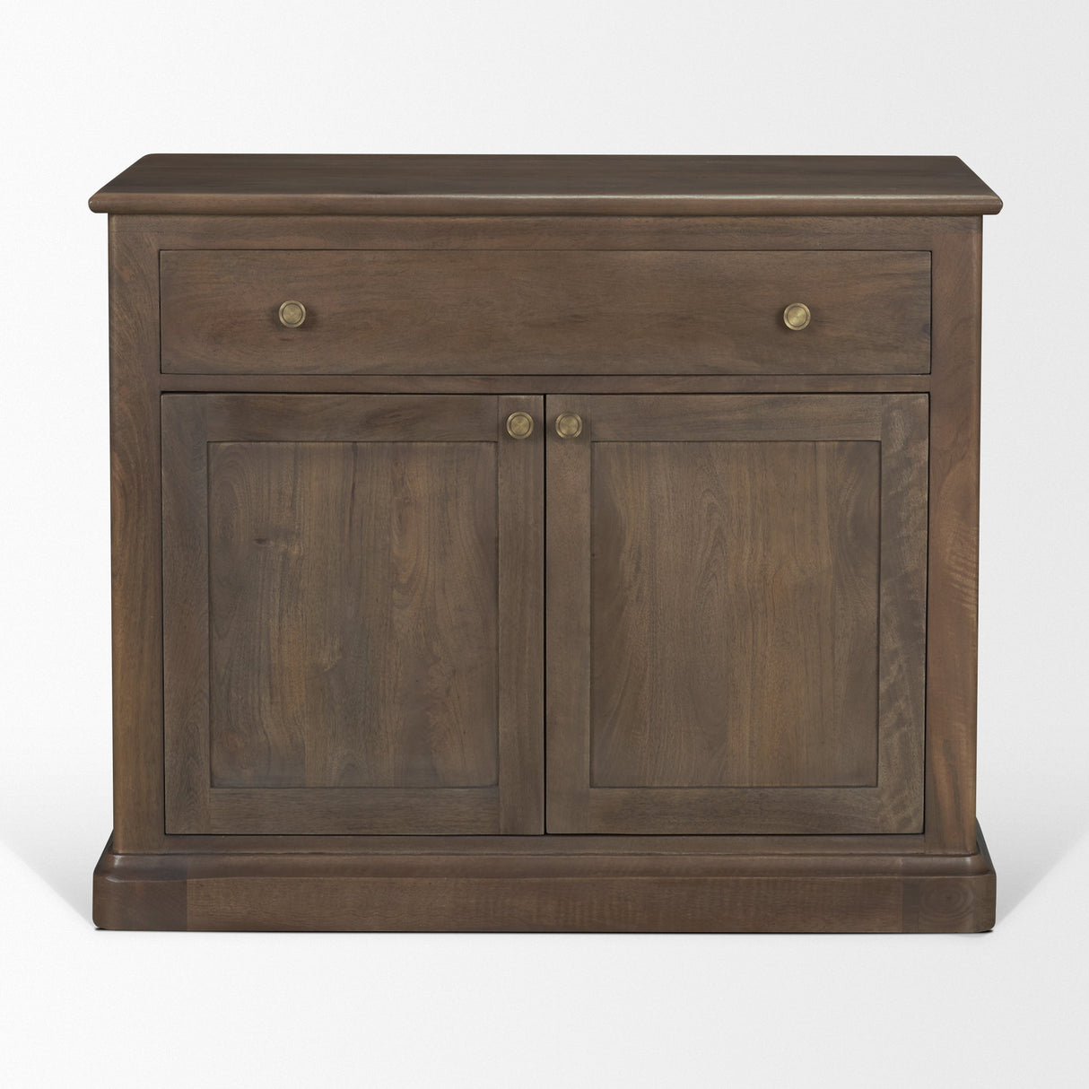 Baron Dark Brown Solid Wood w/ Antique Knobs 2-Door Accent Cabinet by Mercana at Eve Furniture
