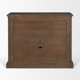 Baron Dark Brown Solid Wood w/ Antique Knobs 2-Door Accent Cabinet by Mercana at Eve Furniture