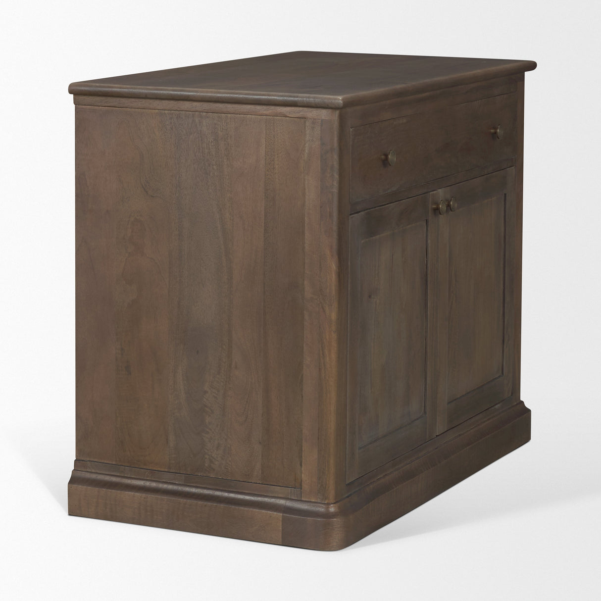 Baron Dark Brown Solid Wood w/ Antique Knobs 2-Door Accent Cabinet by Mercana at Eve Furniture