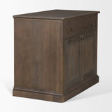 Baron Dark Brown Solid Wood w/ Antique Knobs 2-Door Accent Cabinet by Mercana at Eve Furniture