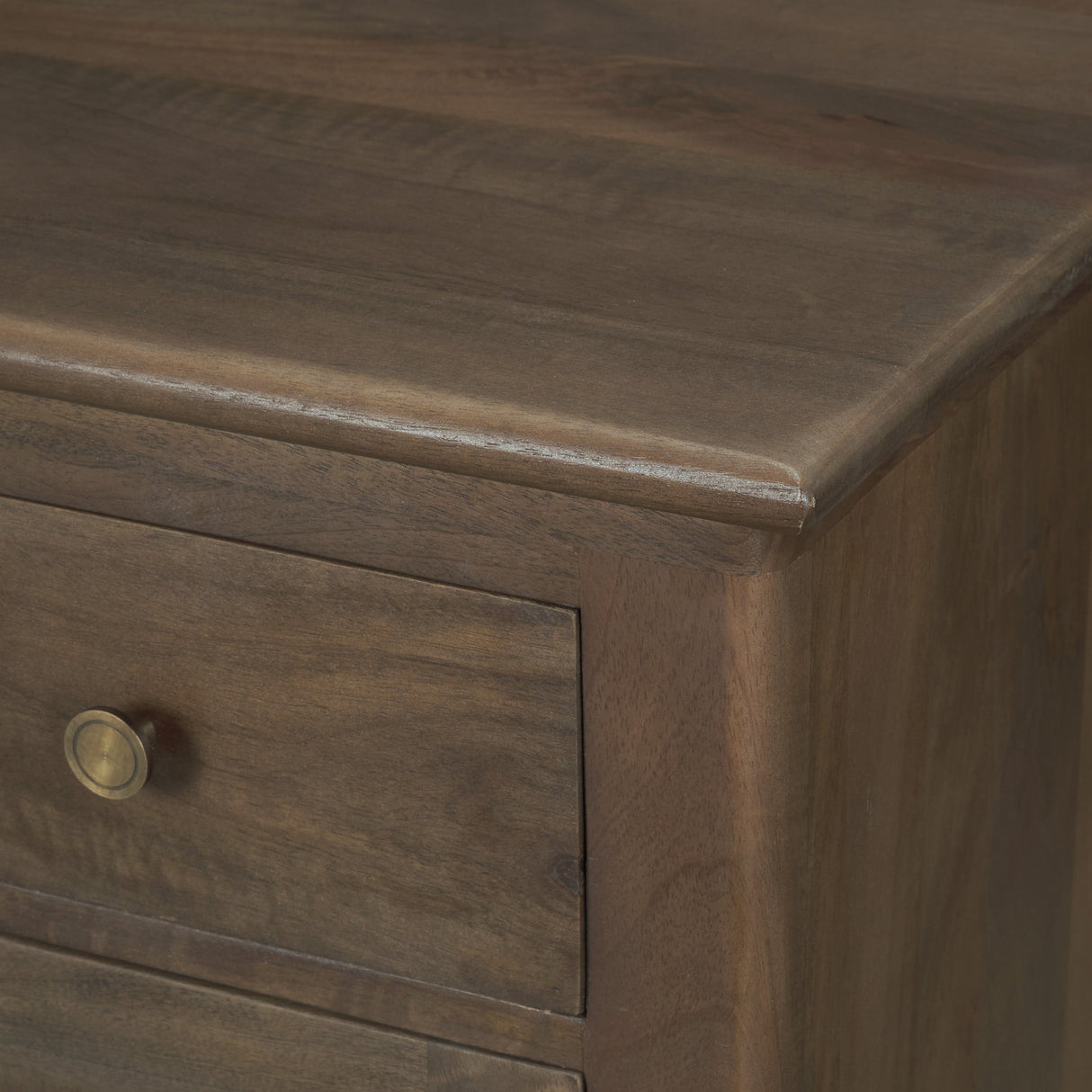 Baron Dark Brown Solid Wood w/ Antique Knobs 2-Door Accent Cabinet by Mercana at Eve Furniture