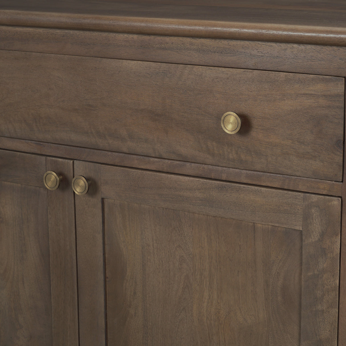 Baron Dark Brown Solid Wood w/ Antique Knobs 2-Door Accent Cabinet by Mercana at Eve Furniture
