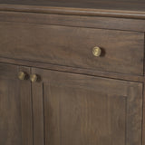 Baron Dark Brown Solid Wood w/ Antique Knobs 2-Door Accent Cabinet by Mercana at Eve Furniture