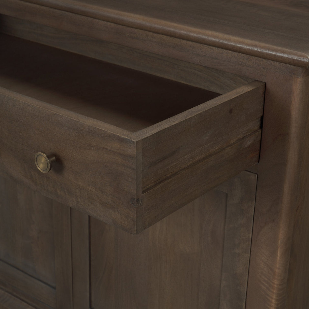 Baron Dark Brown Solid Wood w/ Antique Knobs 2-Door Accent Cabinet by Mercana at Eve Furniture