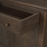 Baron Dark Brown Solid Wood w/ Antique Knobs 2-Door Accent Cabinet by Mercana at Eve Furniture