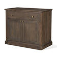 Baron Dark Brown Solid Wood w/ Antique Knobs 2-Door Accent Cabinet by Mercana at Eve Furniture