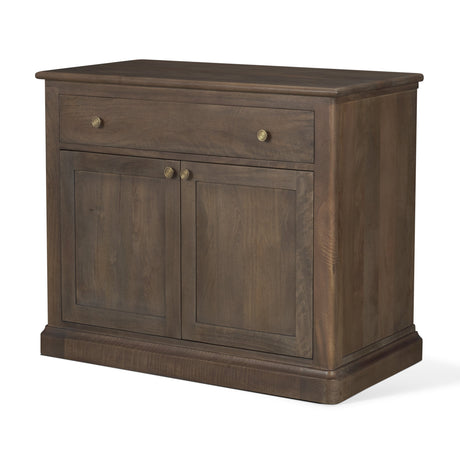Baron Dark Brown Solid Wood w/ Antique Knobs 2-Door Accent Cabinet by Mercana at Eve Furniture