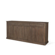 Baron Dark Brown Solid Wood w/ Antiqued Aged Brass Knobs 3-Drawer 6-Door Sideboard by Mercana at Eve Furniture