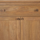Baron Light Brown Solid Wood w/ Antiqued Brass Knobs 3-Drawer 6-Door Sideboard by Mercana at Eve Furniture