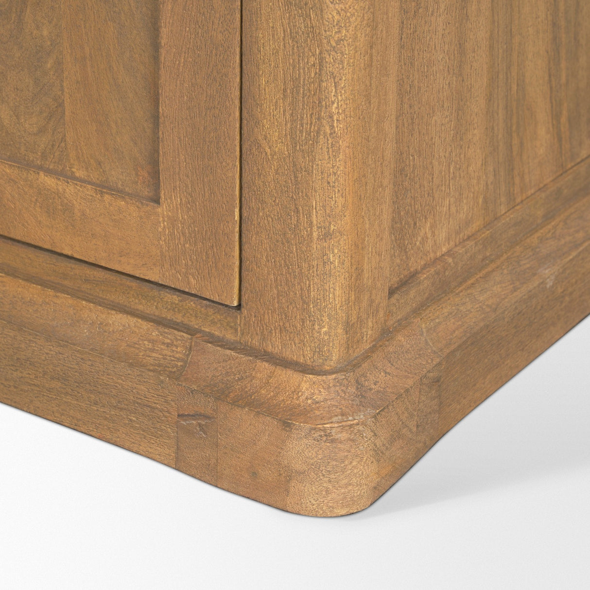 Baron Light Brown Solid Wood w/ Gunmetal Knobs 2-Door Accent Cabinet by Mercana at Eve Furniture