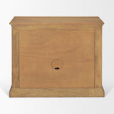 Baron Light Brown Solid Wood w/ Gunmetal Knobs 2-Door Accent Cabinet by Mercana at Eve Furniture