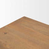 Baron Light Brown Solid Wood w/ Gunmetal Knobs 2-Door Accent Cabinet by Mercana at Eve Furniture
