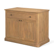 Baron Light Brown Solid Wood w/ Gunmetal Knobs 2-Door Accent Cabinet by Mercana at Eve Furniture
