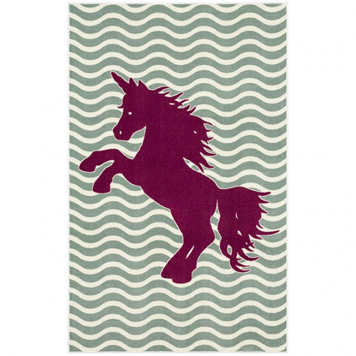 Baron Sage Green/Fuchsia Area Rug