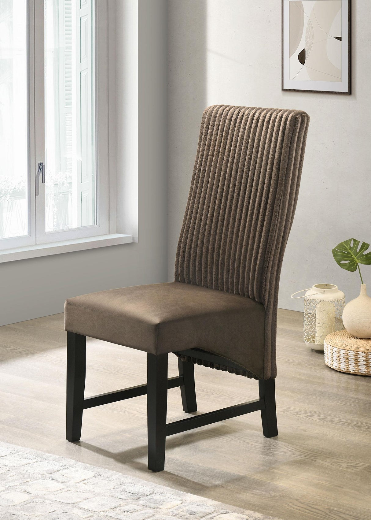 Barrand Chocolate Dining Side Chair, Set of 2 by Coaster at Eve Furniture