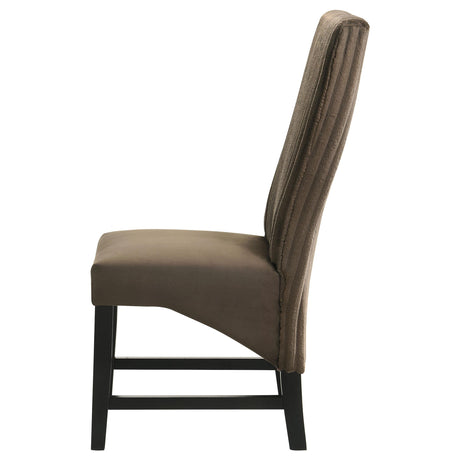 Barrand Chocolate Dining Side Chair, Set of 2 by Coaster at Eve Furniture