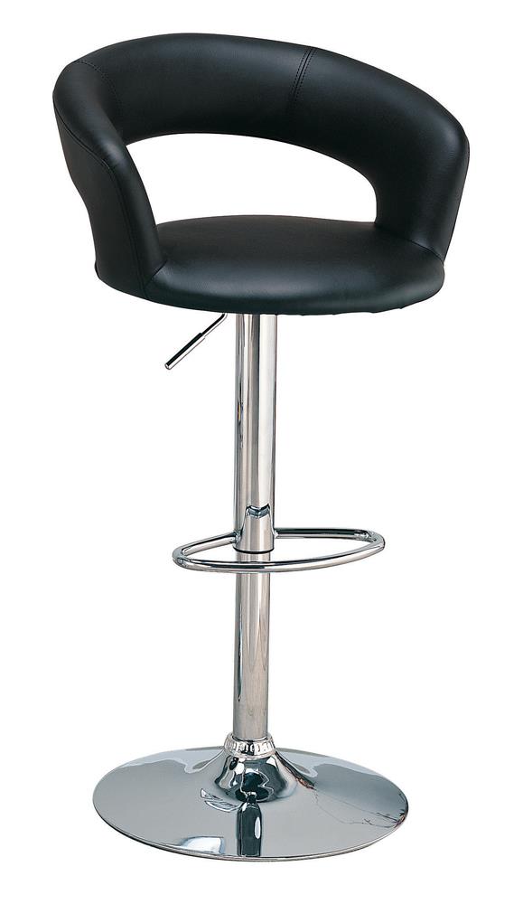 Barraza Black/Chrome 29" Adjustable Height Bar Stool