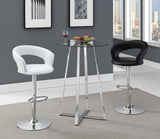 Barraza Black/Chrome 29" Adjustable Height Bar Stool