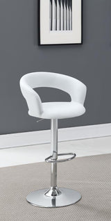 Barraza White/Chrome 29" Adjustable Height Bar Stool by Coaster at Eve Furniture