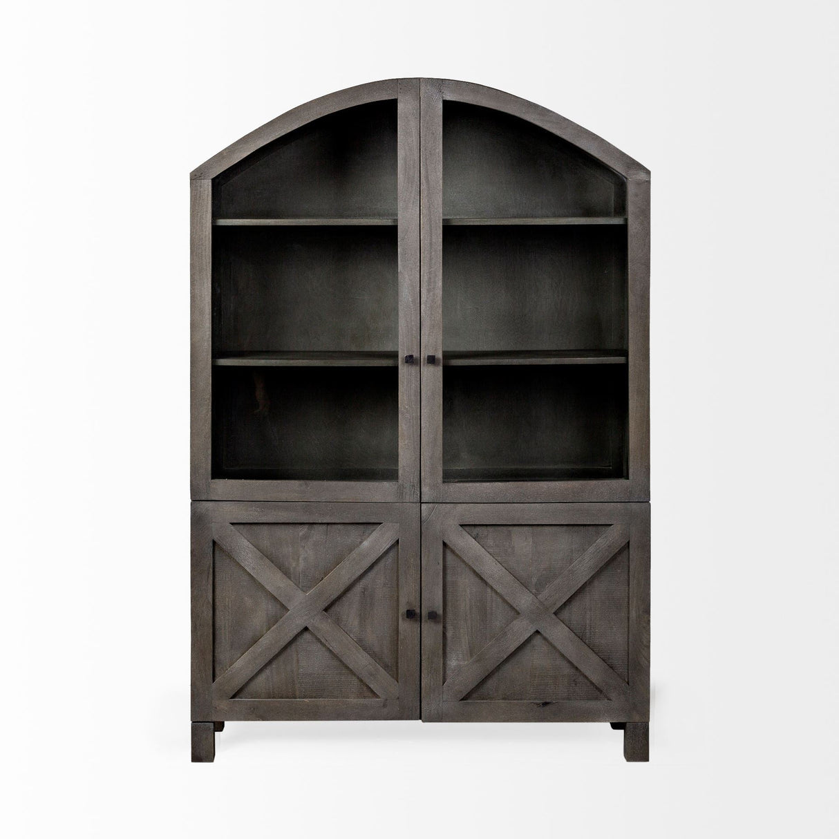 Barrett Gray Solid Wood Display Cabinet by Mercana at Eve Furniture
