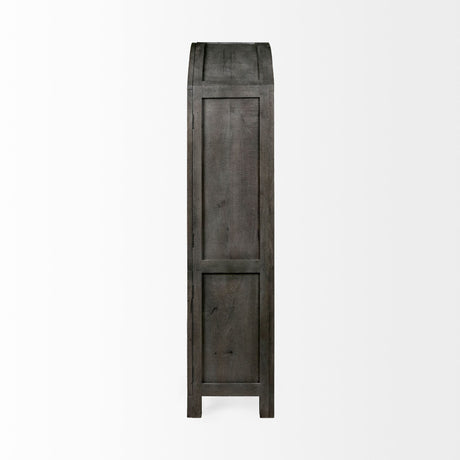 Barrett Gray Solid Wood Display Cabinet by Mercana at Eve Furniture