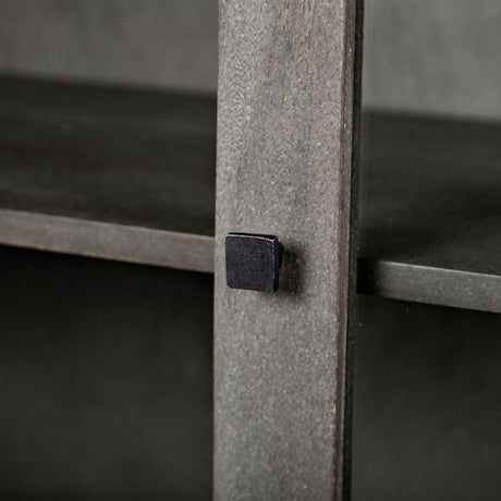 Barrett Gray Solid Wood Display Cabinet by Mercana at Eve Furniture