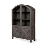 Barrett Gray Solid Wood Display Cabinet by Mercana at Eve Furniture