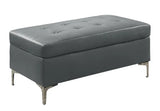 Barrington Gray Ottoman by Homelegance at Eve Furniture