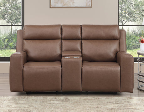 Barron Brown 3-Piece Manual Reclining Living Room Set by Steve Silver at Eve Furniture