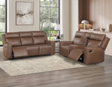 Barron Brown 3-Piece Manual Reclining Living Room Set by Steve Silver at Eve Furniture