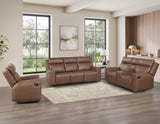Barron Brown Manual Reclining Living Room Set by Steve Silver at Eve Furniture