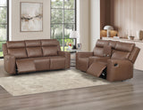 Barron Brown Manual Reclining Living Room Set by Steve Silver at Eve Furniture