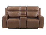 Barron Brown Manual Reclining Loveseat by Steve Silver at Eve Furniture