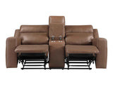 Barron Brown Manual Reclining Loveseat by Steve Silver at Eve Furniture