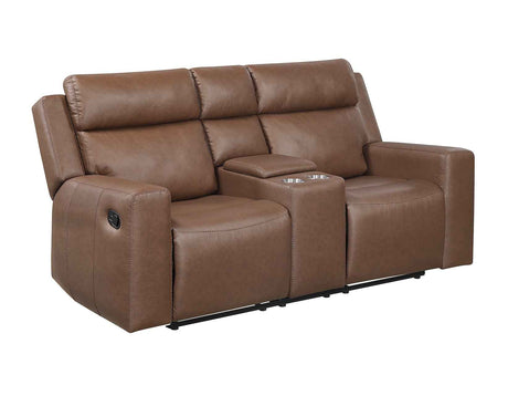 Barron Brown Manual Reclining Loveseat by Steve Silver at Eve Furniture