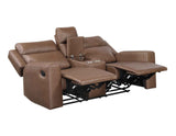 Barron Brown Manual Reclining Loveseat by Steve Silver at Eve Furniture