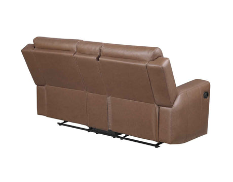 Barron Brown Manual Reclining Loveseat by Steve Silver at Eve Furniture
