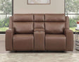 Barron Brown Manual Reclining Loveseat by Steve Silver at Eve Furniture