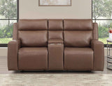 Barron Brown Manual Reclining Loveseat by Steve Silver at Eve Furniture