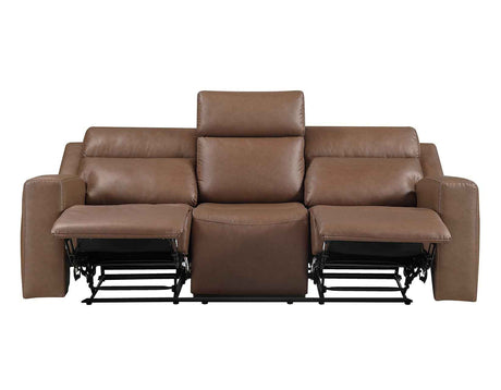 Barron Brown Manual Reclining Sofa by Steve Silver at Eve Furniture